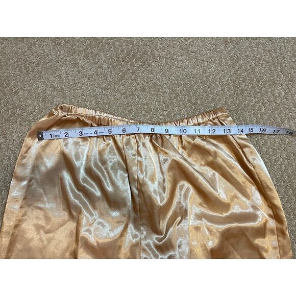 Vintage Claire’s Rose Champagne Embroidered Flannel Lined Pajama Set Sz S - Picture 12 of 12